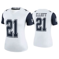Women Dallas Cowboys #21 Ezekiel Elliott White Color Rush Legend Jersey Women Dallas Cowboys #21 Ezekiel Elliott White Color Rush Legend Jersey
