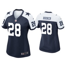 Women Dallas Cowboys #28 Malik Hooker Navy Alternate Game Jersey