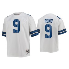 Men Dallas Cowboys #9 Tony Romo White 1977 Throwback Authentic Jersey