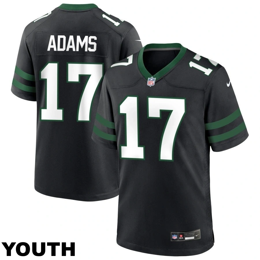 Youth New York Jets #17 Davante Adams Legacy Black Alternate Game Jersey