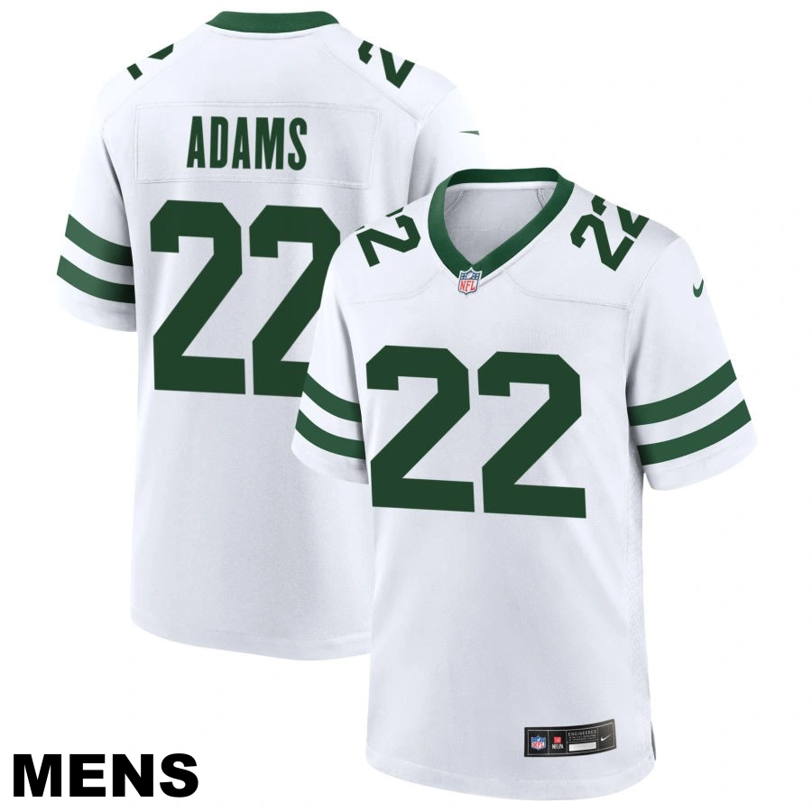 Men's New York Jets #22 Tony Adams Legacy White Game Jersey