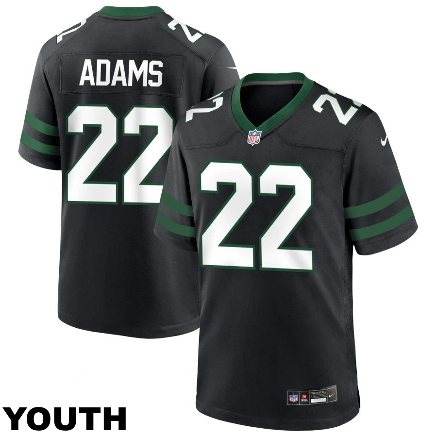 Youth New York Jets #22 Tony Adams Legacy Black Alternate Game Jersey