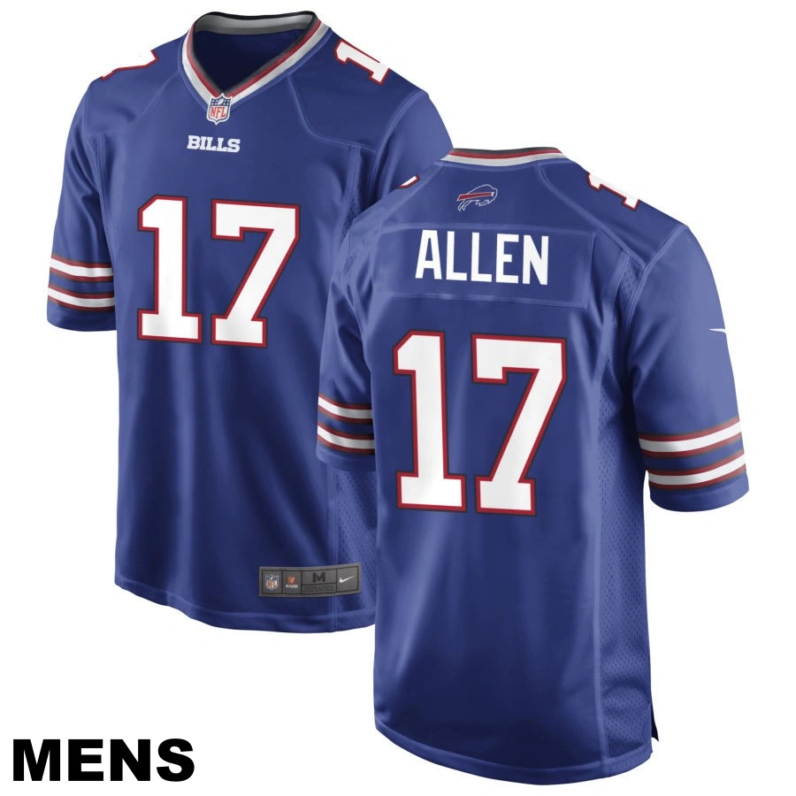 Men's Buffalo Bills #17 Josh Allen Royal Game Jersey