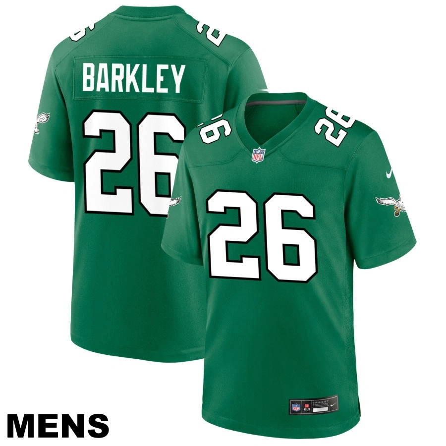Men's Philadelphia Eagles #26 Saquon Barkley Kelly Green Alternate Game Jersey