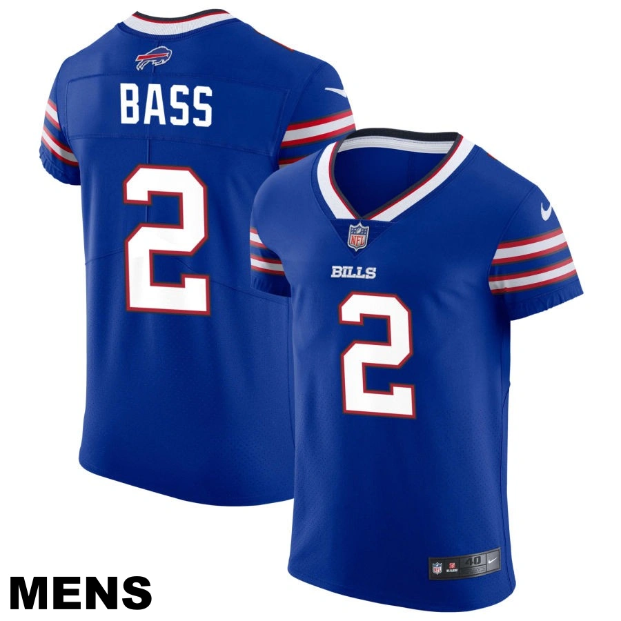 Men's Buffalo Bills #2 Tyler Bass Royal Vapor Elite Jersey