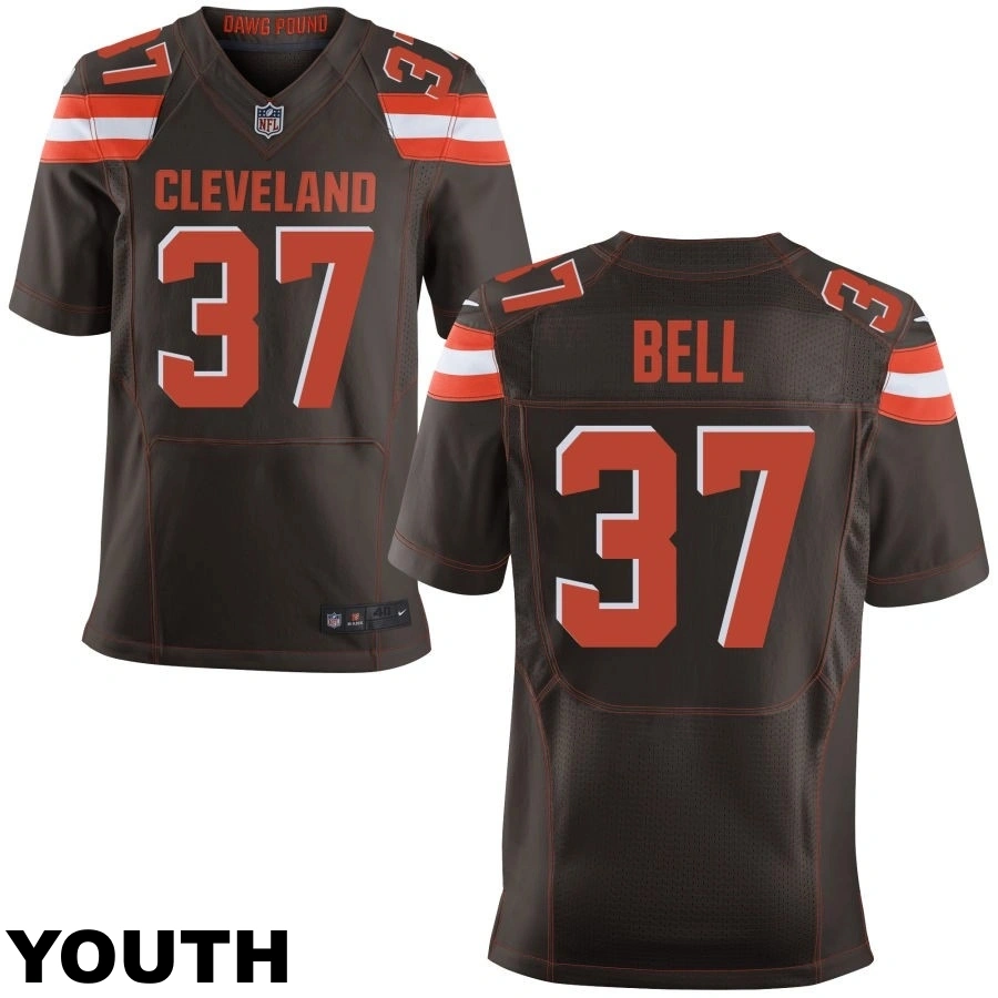 Youth Cleveland Browns #37 D'Anthony Bell Brown Elite Jersey