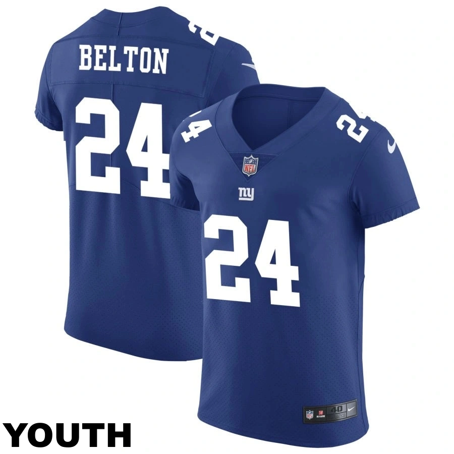 Youth New York Giants #24 Dane Belton Royal Vapor Untouchable Elite Jersey Youth New York Giants #24 Dane Belton Royal Vapor Untouchable Elite Jersey