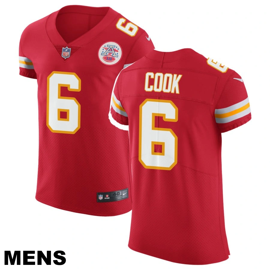 Men's Kansas City Chiefs #6 Bryan Cook Red Vapor Untouchable Elite Jersey
