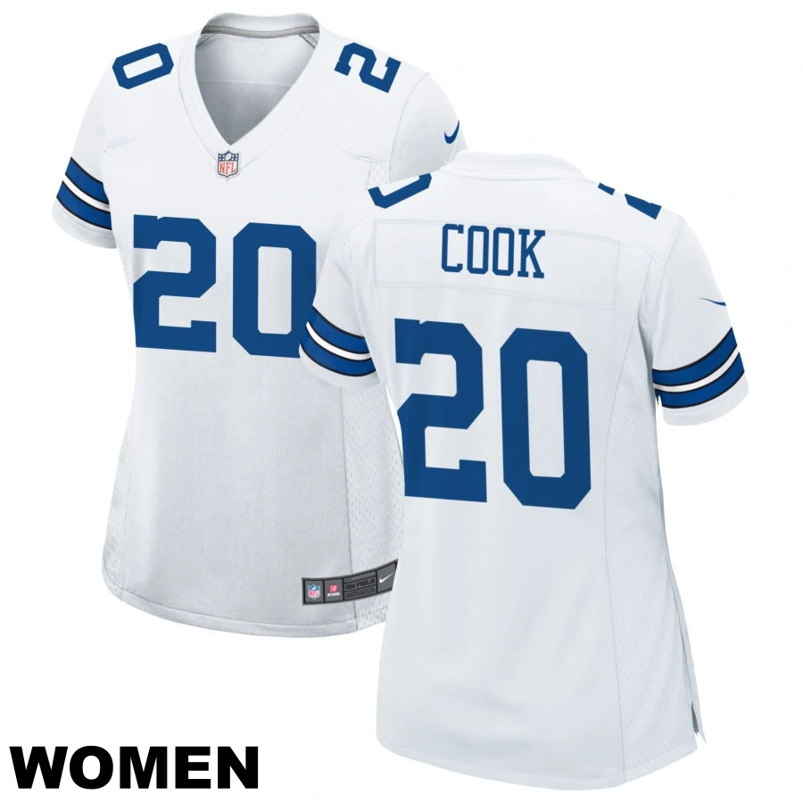 Women's #20 Dalvin Cook White Dallas Cowboys Game Jersey