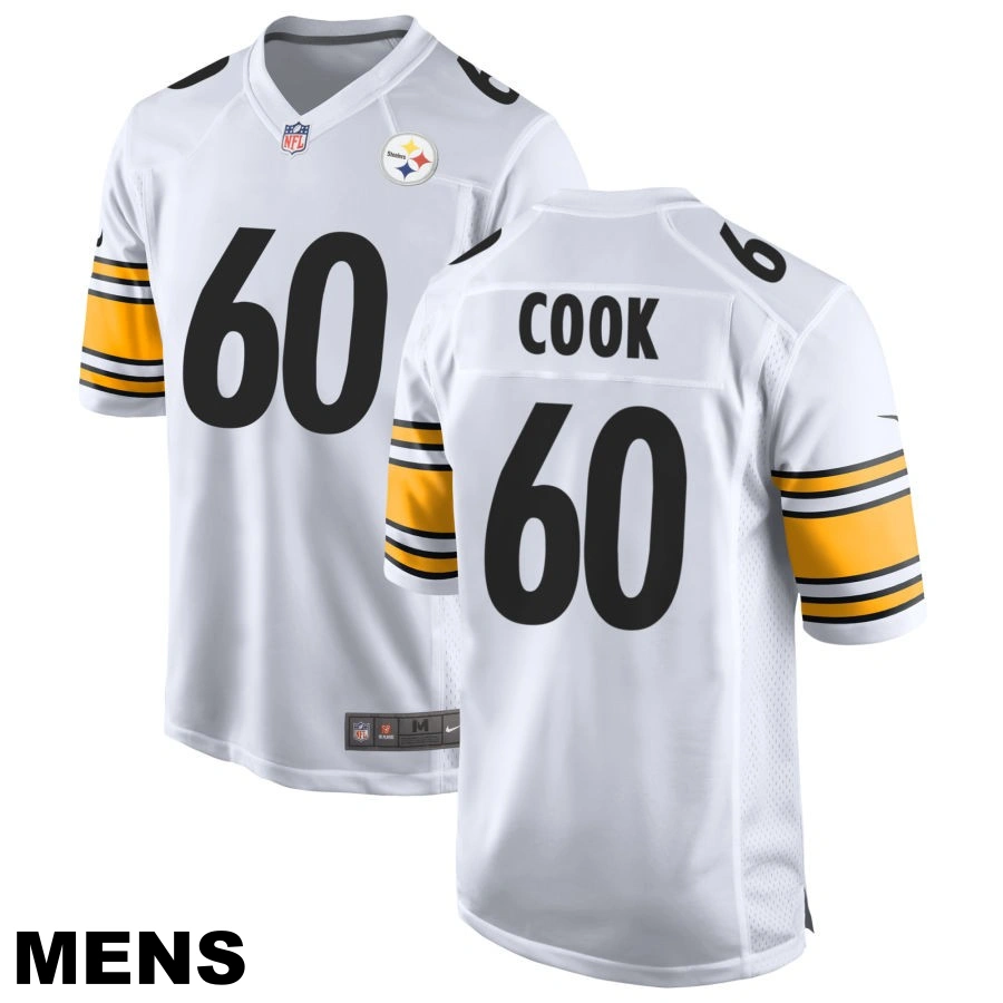 Men's Pittsburgh Steelers #60 Dylan Cook White Game Jersey