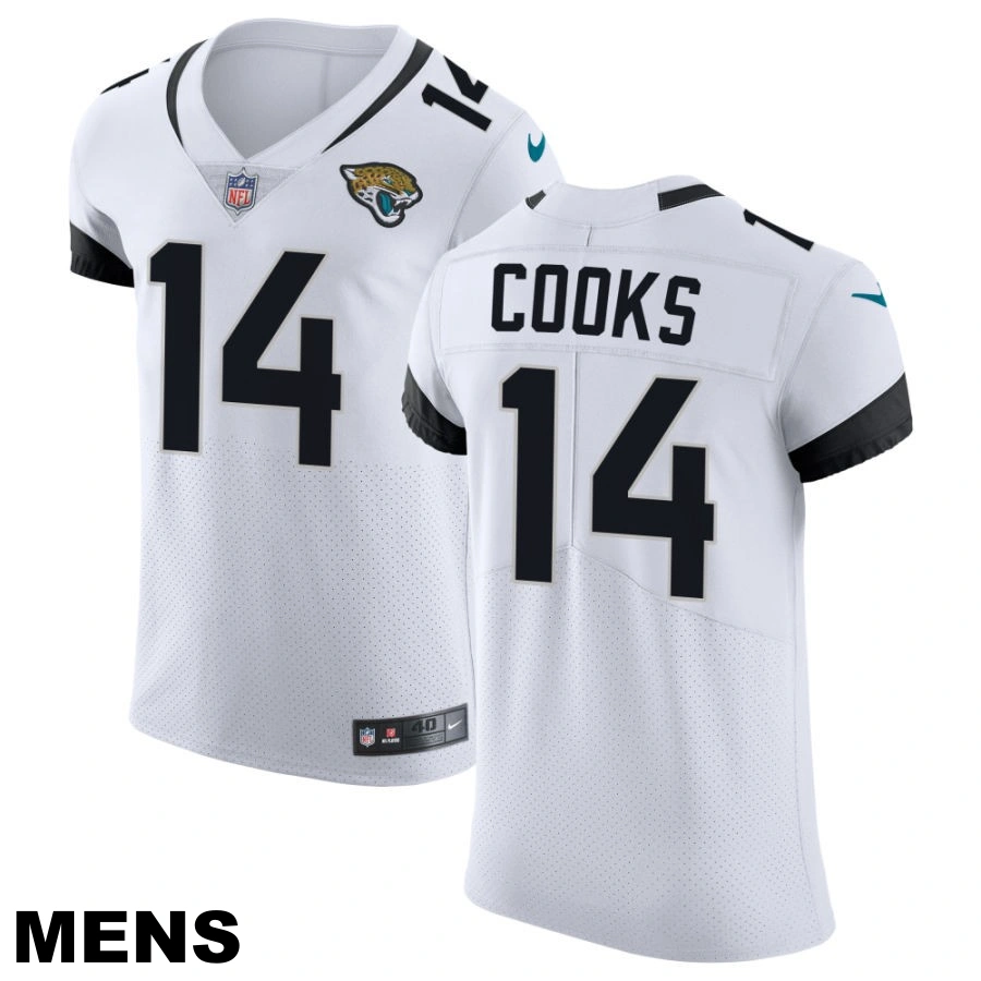 Men's Jacksonville Jaguars #14 Elijah Cooks White Vapor Untouchable Elite Jersey