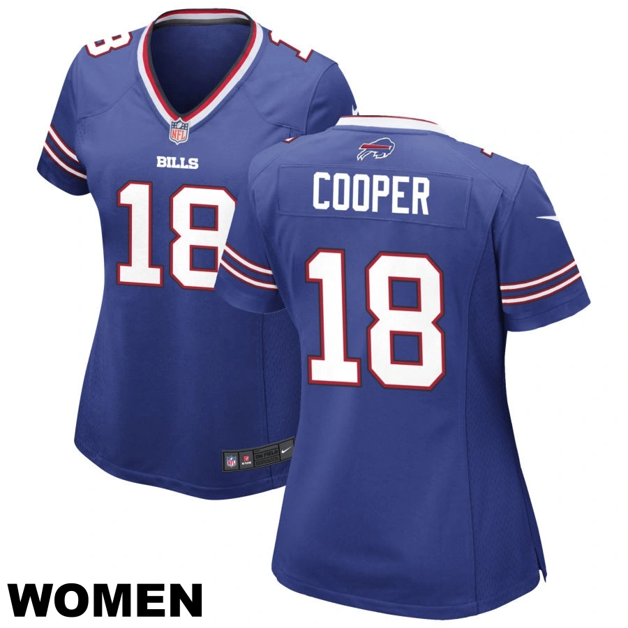 Women's #18 Amari Cooper Royal Buffalo Bills Game Jersey Women's #18 Amari Cooper Royal Buffalo Bills Game Jersey