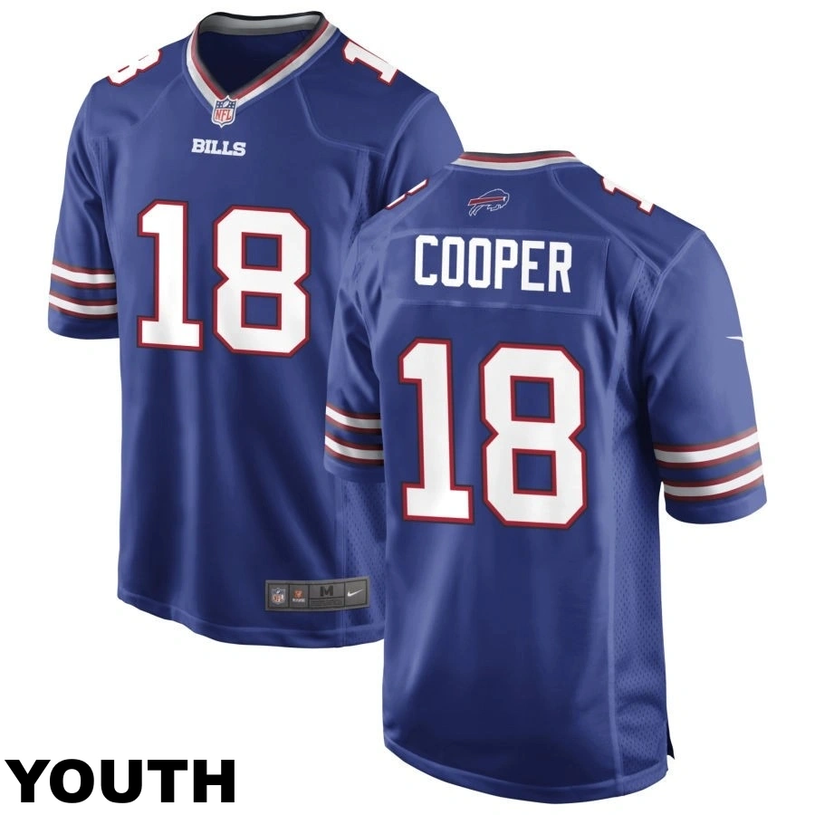 Youth Buffalo Bills #18 Amari Cooper Royal Game Jersey Youth Buffalo Bills #18 Amari Cooper Royal Game Jersey