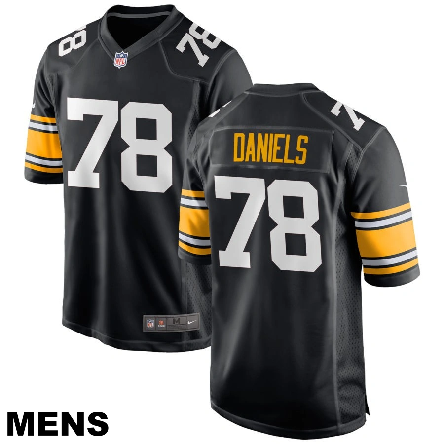 Men's Pittsburgh Steelers #78 James Daniels Black Alternate Game Jersey