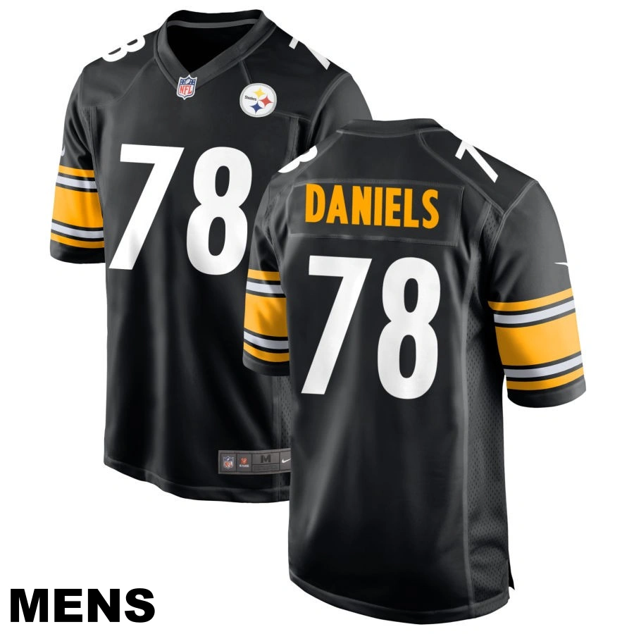 Men's Pittsburgh Steelers #78 James Daniels Black Game Jersey
