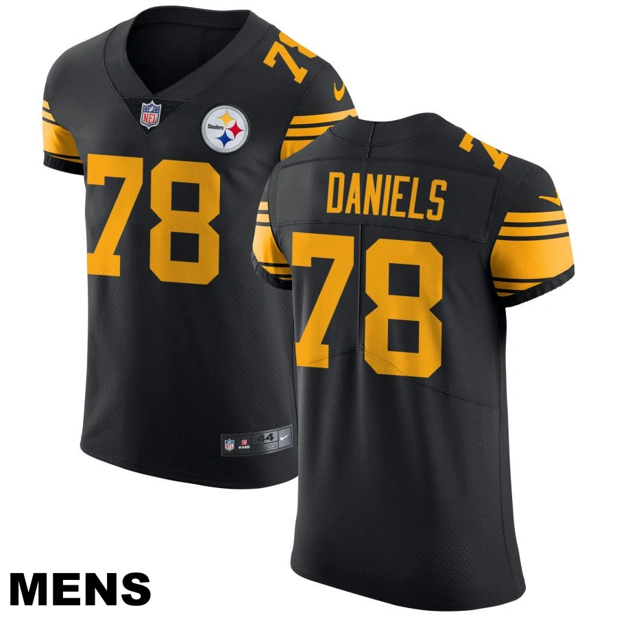 Men's Pittsburgh Steelers #78 James Daniels Black Vapor Untouchable Elite Color Rush Jersey