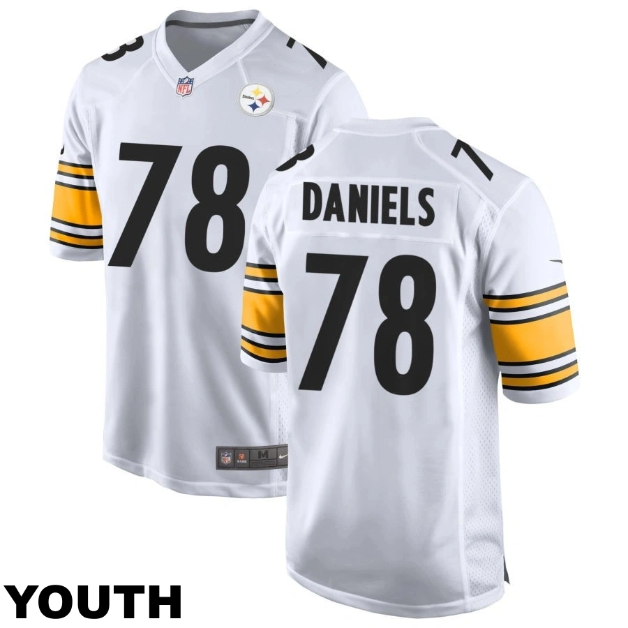 Youth Pittsburgh Steelers #78 James Daniels White Game Jersey