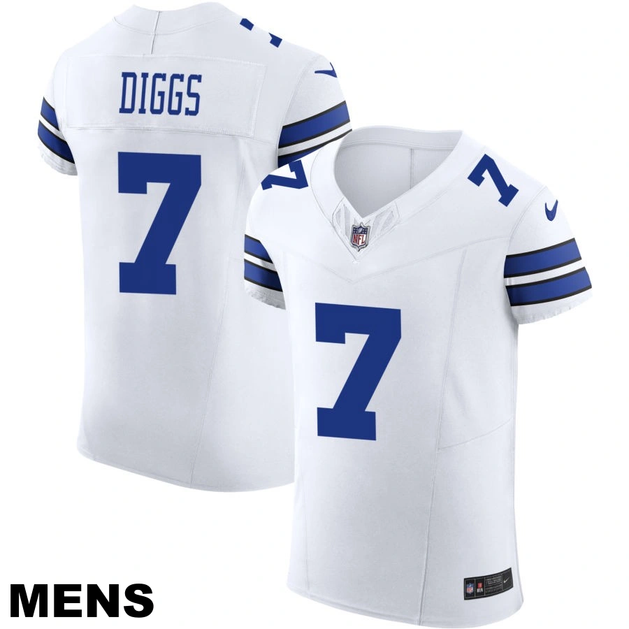 Men's Dallas Cowboys #7 Trevon Diggs White Vapor F.U.S.E. Elite Jersey Men's Dallas Cowboys #7 Trevon Diggs White Vapor F.U.S.E. Elite Jersey
