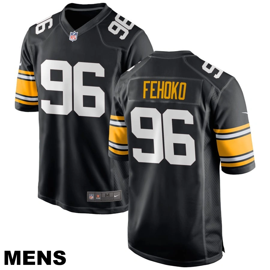 Men's Pittsburgh Steelers #96 Breiden Fehoko Black Alternate Game Jersey