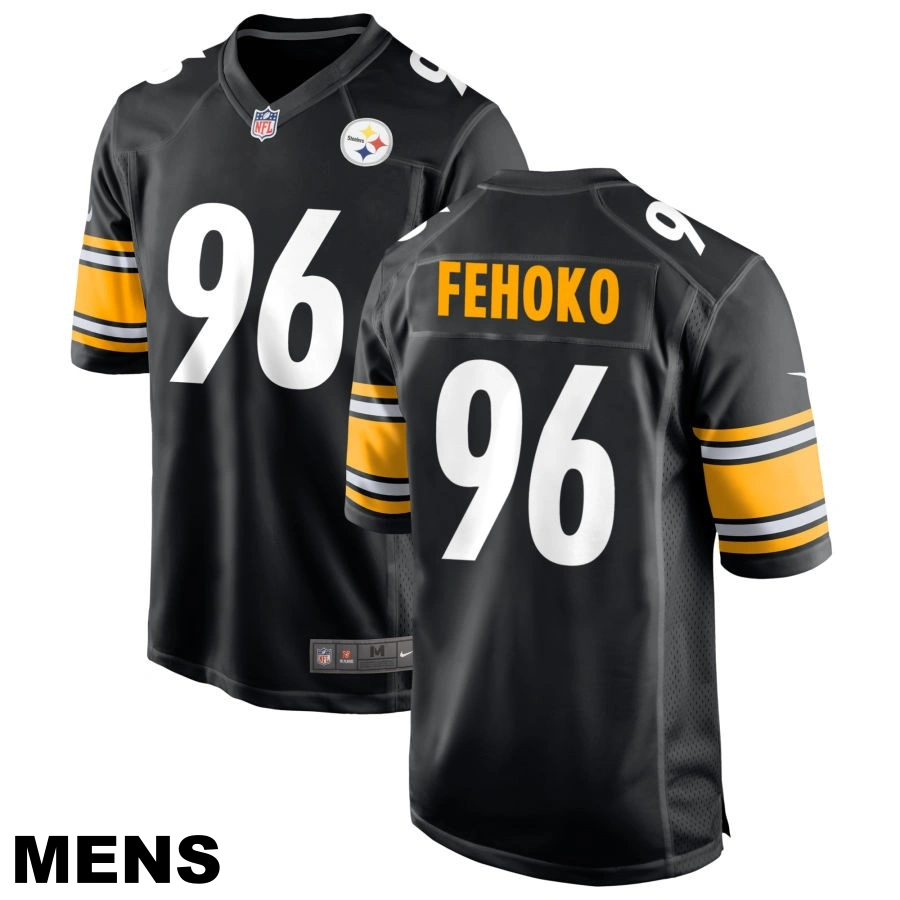 Men's Pittsburgh Steelers #96 Breiden Fehoko Black Game Jersey