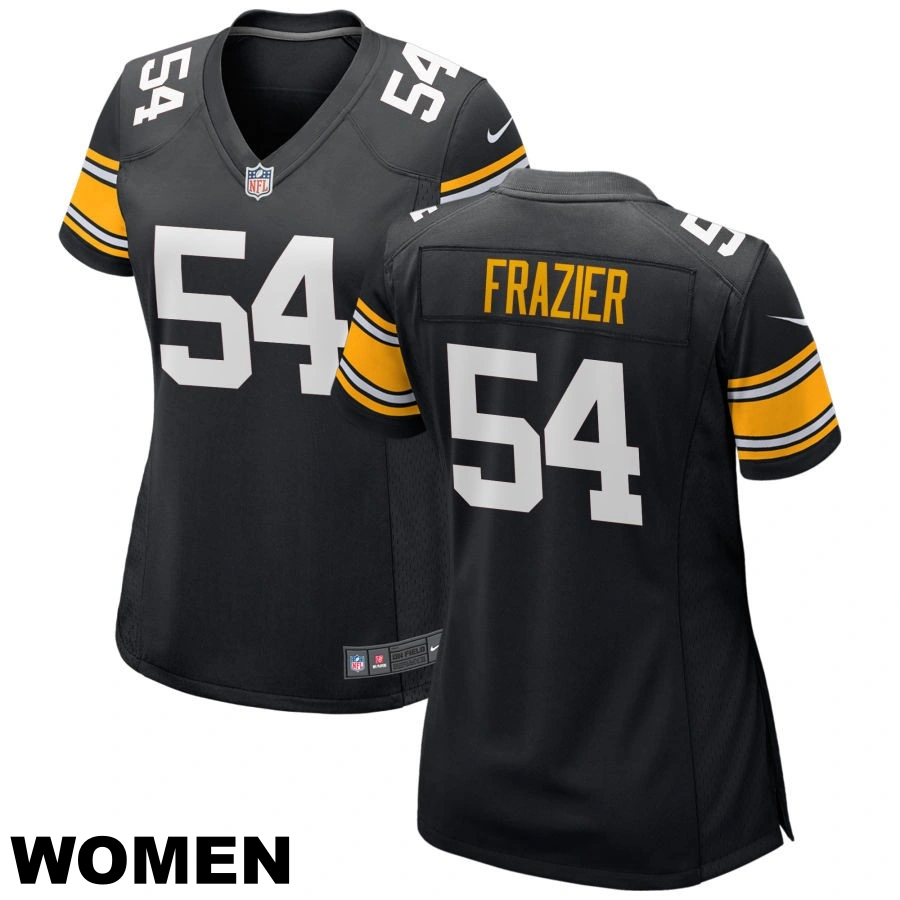 Women's #54 Zach Frazier Black Pittsburgh Steelers Alternate Game Jersey