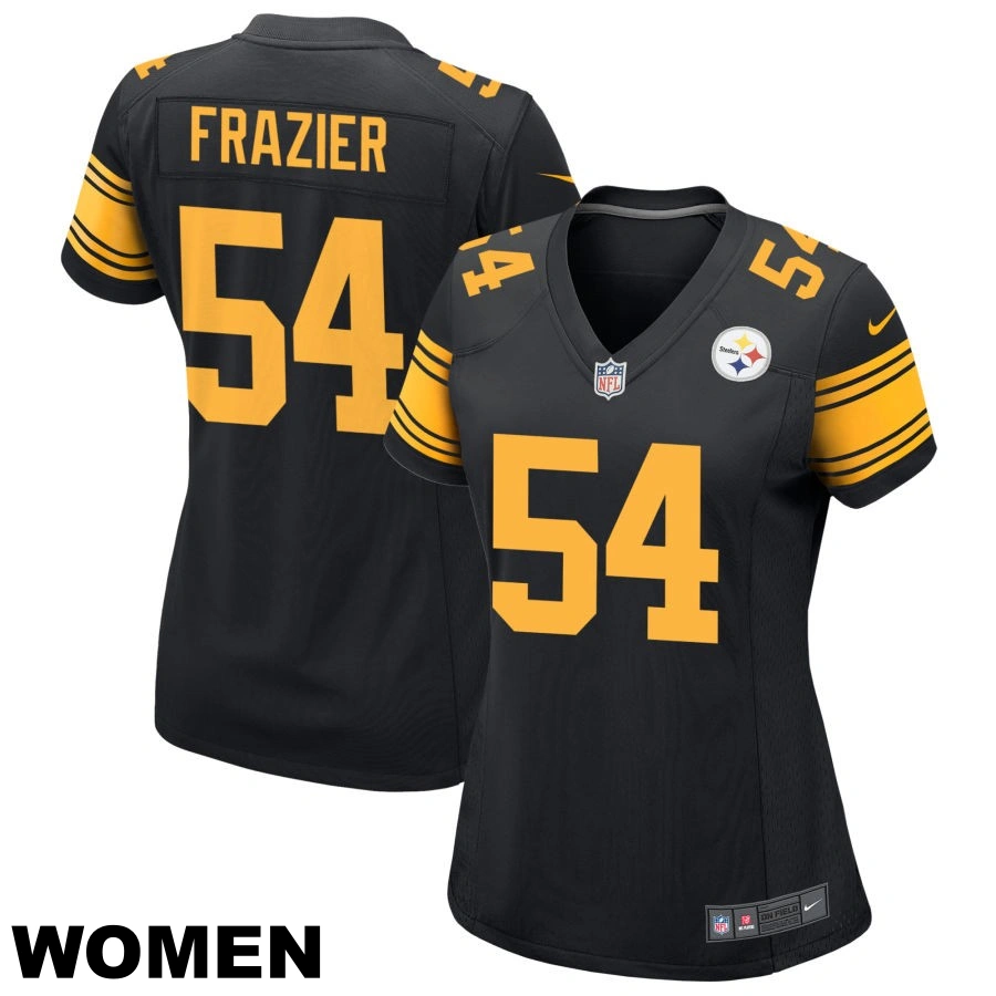 Women's Pittsburgh Steelers #54 Zach Frazier Black Alternate Game Jersey