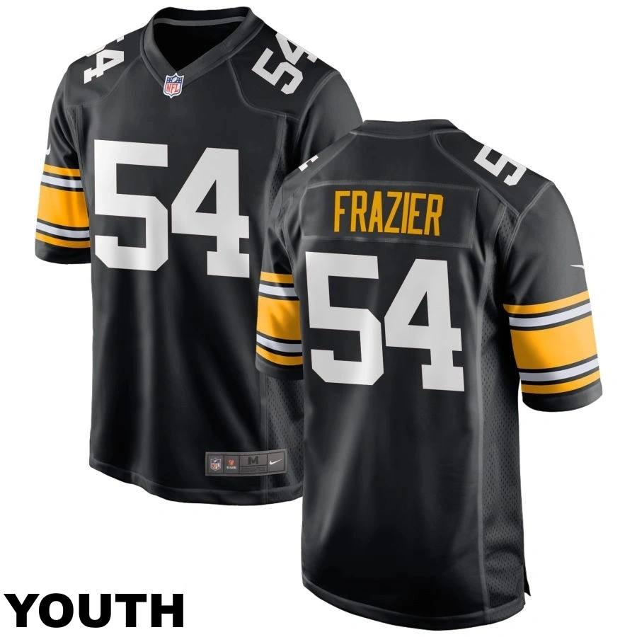 Youth Pittsburgh Steelers #54 Zach Frazier Black Alternate Game Jersey