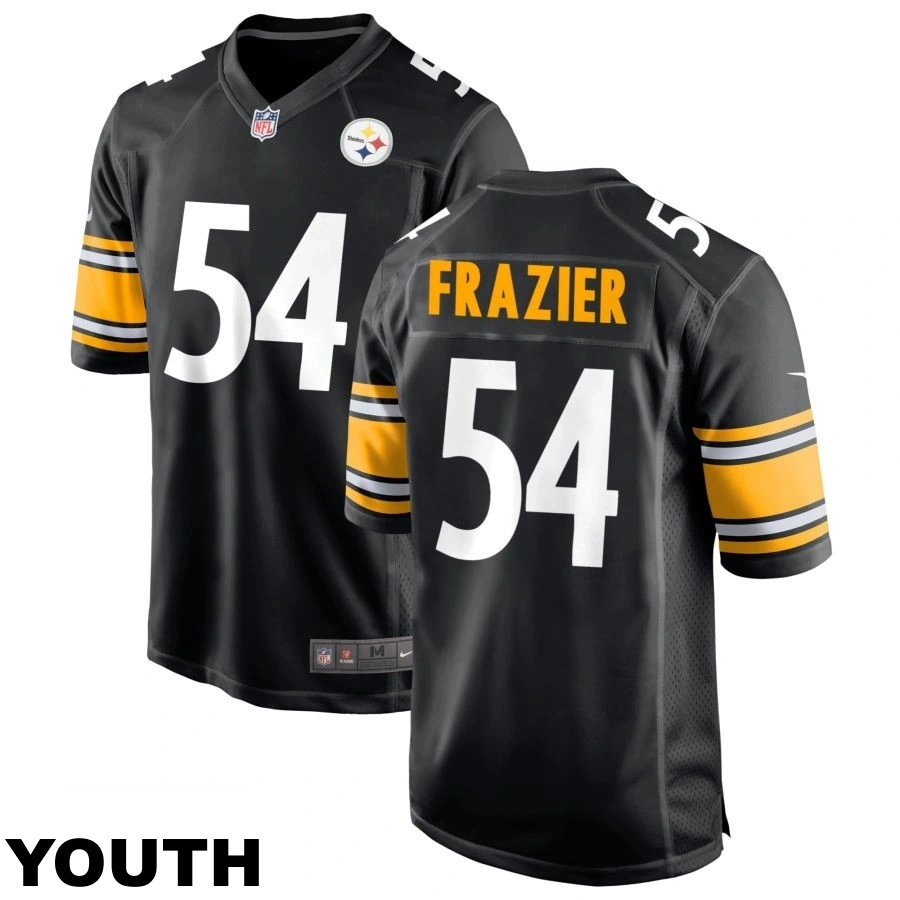 Youth Pittsburgh Steelers #54 Zach Frazier Black Game Jersey