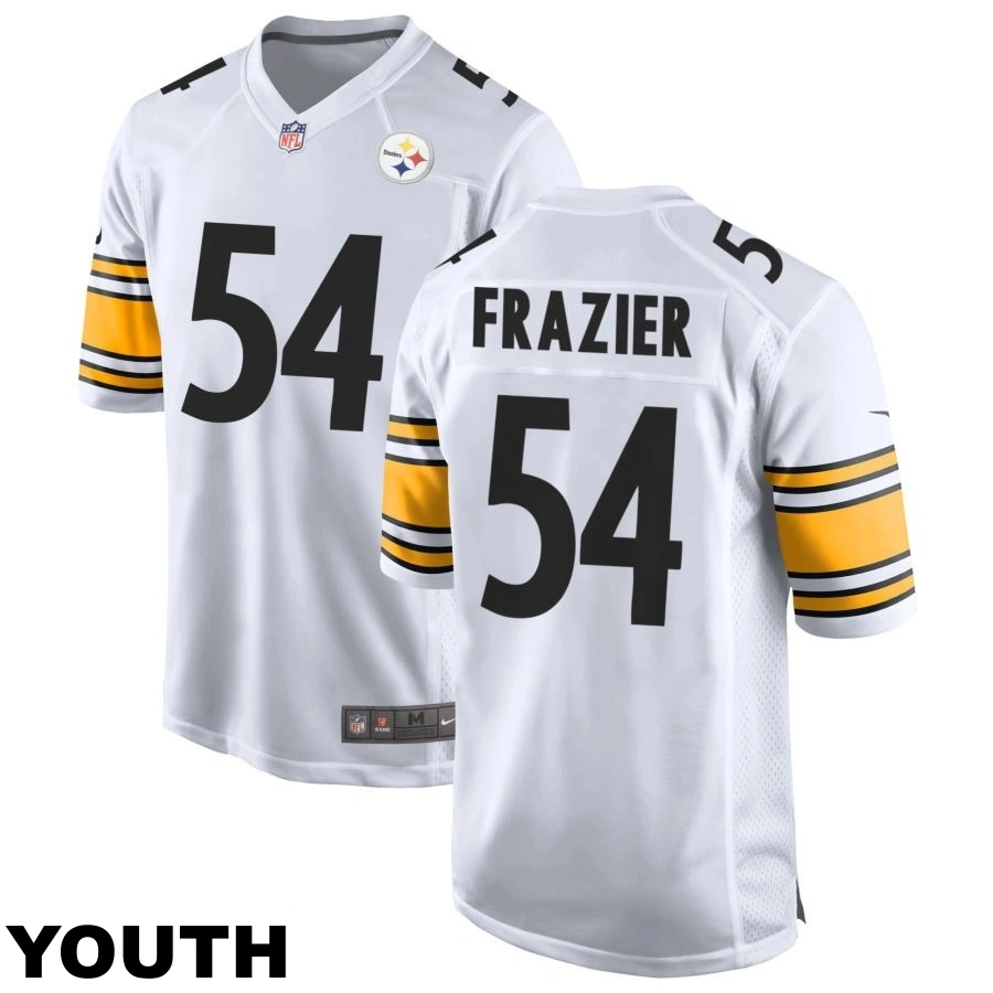 Youth Pittsburgh Steelers #54 Zach Frazier White Game Jersey
