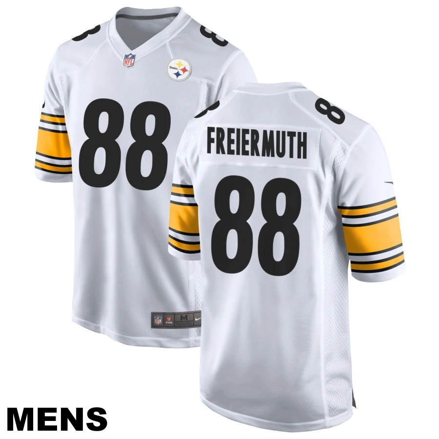 Men's Pittsburgh Steelers #88 Pat Freiermuth White Game Jersey