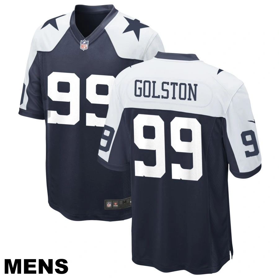 Men's Dallas Cowboys #99 Chauncey Golston Navy Alternate Game Jersey Men's Dallas Cowboys #99 Chauncey Golston Navy Alternate Game Jersey