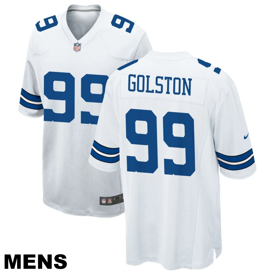 Men's Dallas Cowboys #99 Chauncey Golston White Game Jersey Men's Dallas Cowboys #99 Chauncey Golston White Game Jersey