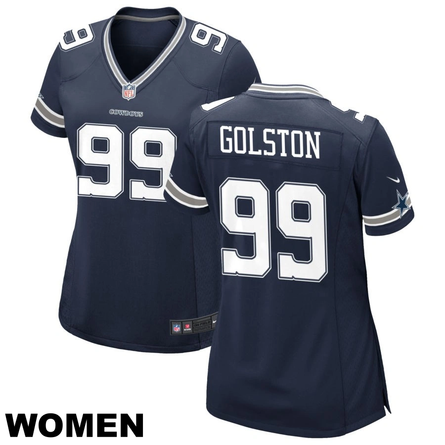 Women's #99 Chauncey Golston Navy Dallas Cowboys Game Jersey Women's #99 Chauncey Golston Navy Dallas Cowboys Game Jersey