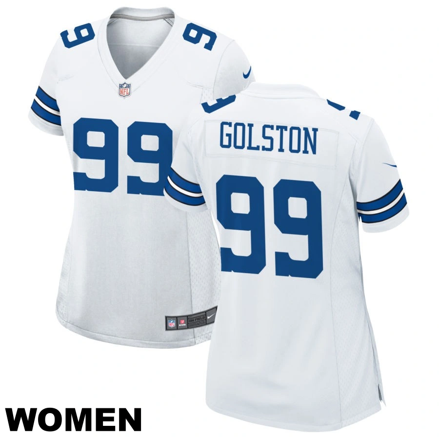 Women's #99 Chauncey Golston White Dallas Cowboys Game Jersey Women's #99 Chauncey Golston White Dallas Cowboys Game Jersey