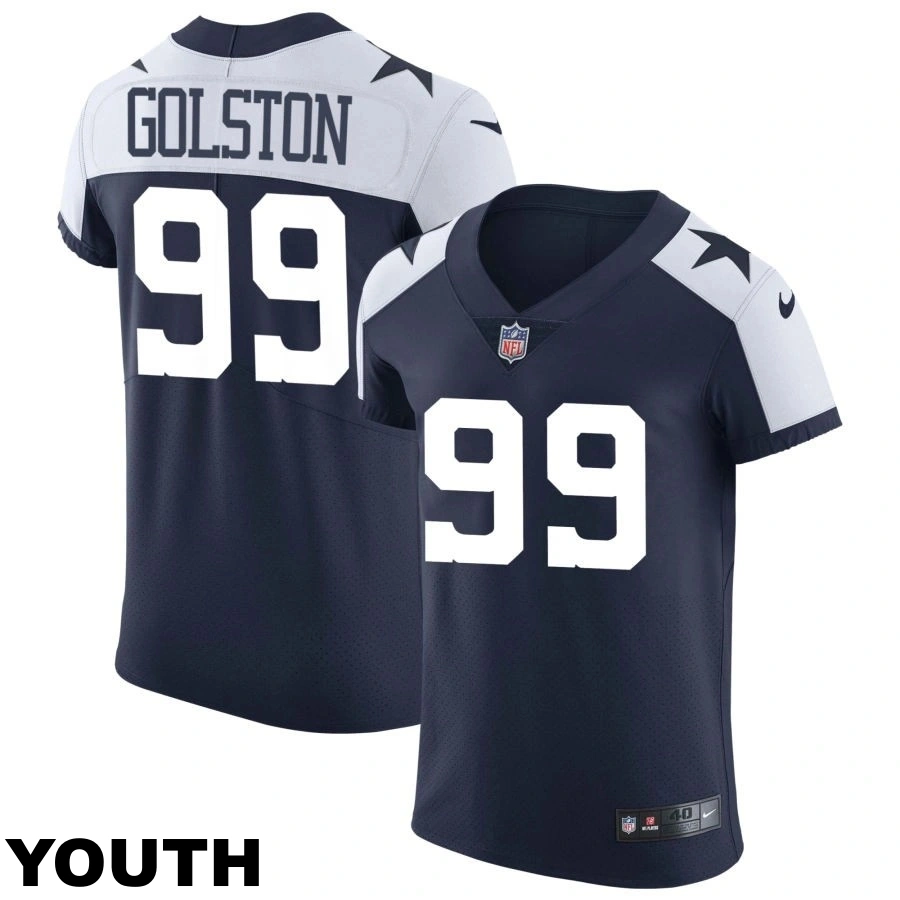 Youth Dallas Cowboys #99 Chauncey Golston Navy Alternate Vapor Elite Jersey Youth Dallas Cowboys #99 Chauncey Golston Navy Alternate Vapor Elite Jersey