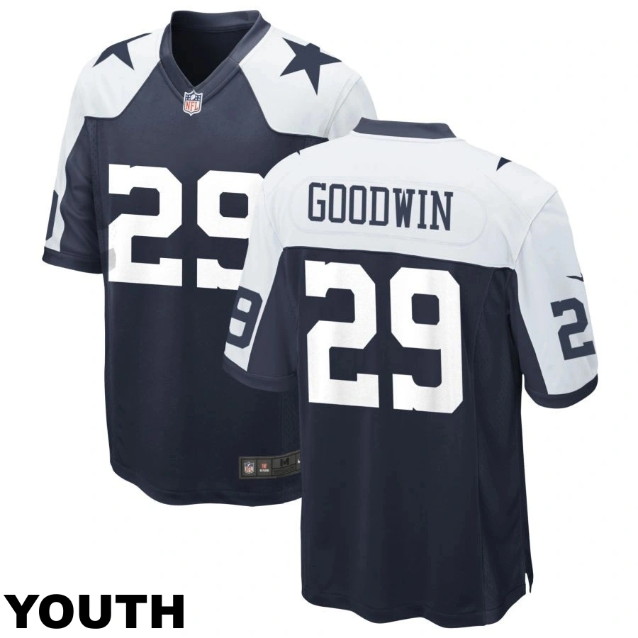 Youth Dallas Cowboys #29 C.J. Goodwin Navy Alternate Game Jersey Youth Dallas Cowboys #29 C.J. Goodwin Navy Alternate Game Jersey