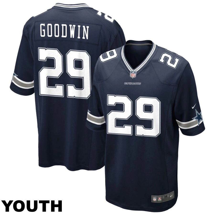 Youth Dallas Cowboys #29 C.J. Goodwin Navy Game Jersey Youth Dallas Cowboys #29 C.J. Goodwin Navy Game Jersey