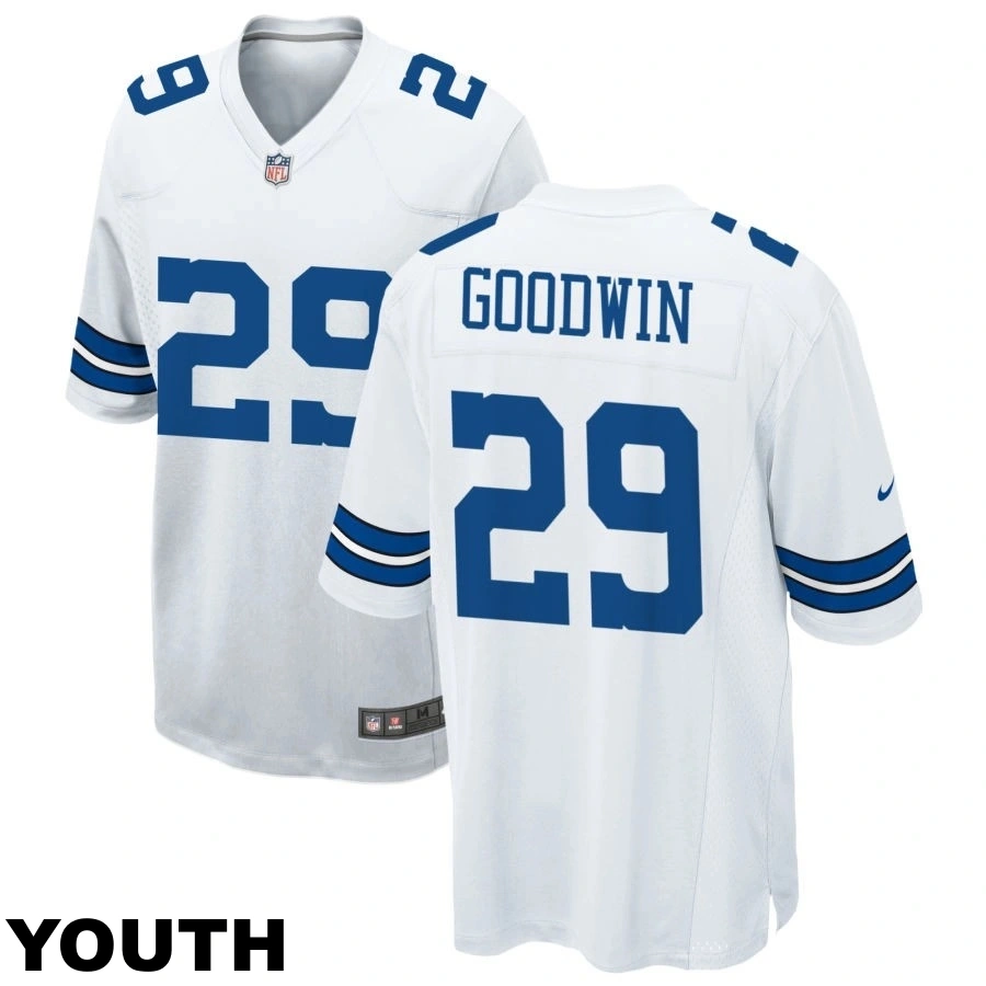 Youth Dallas Cowboys #29 C.J. Goodwin White Game Jersey