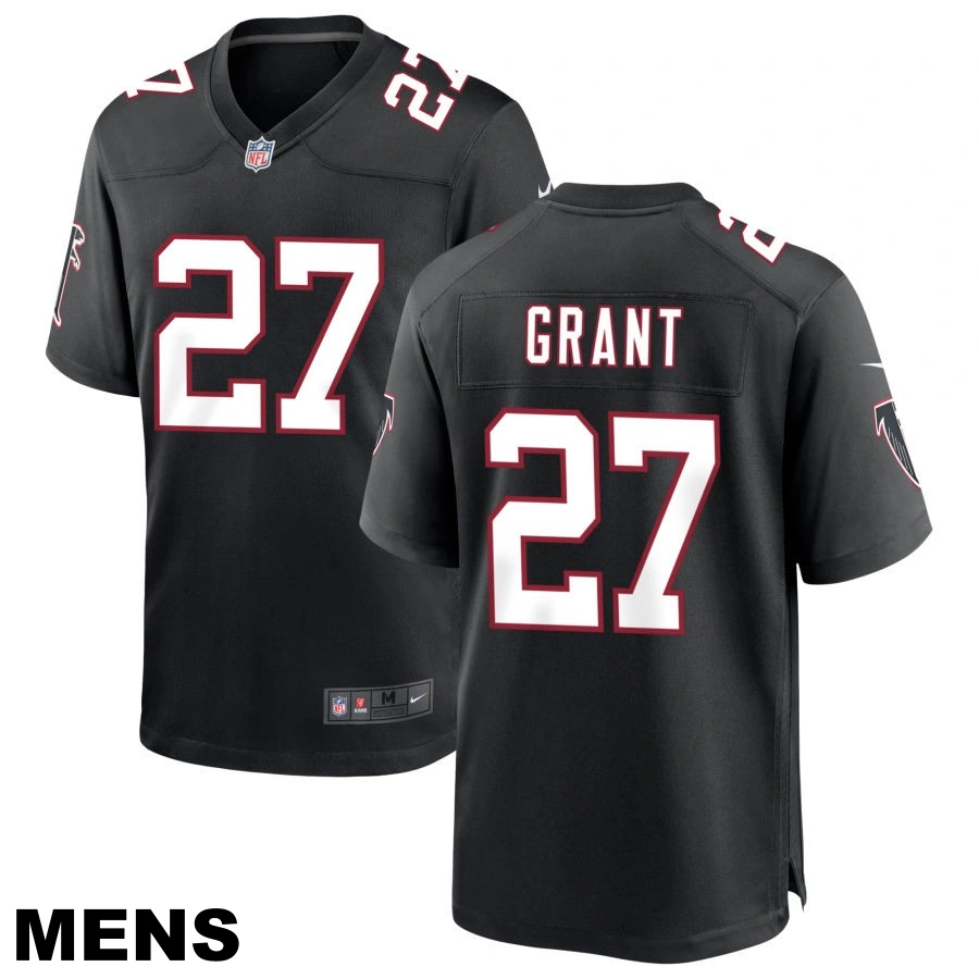 Men's Atlanta Falcons #27 Richie Grant Black Throwback Game Jersey