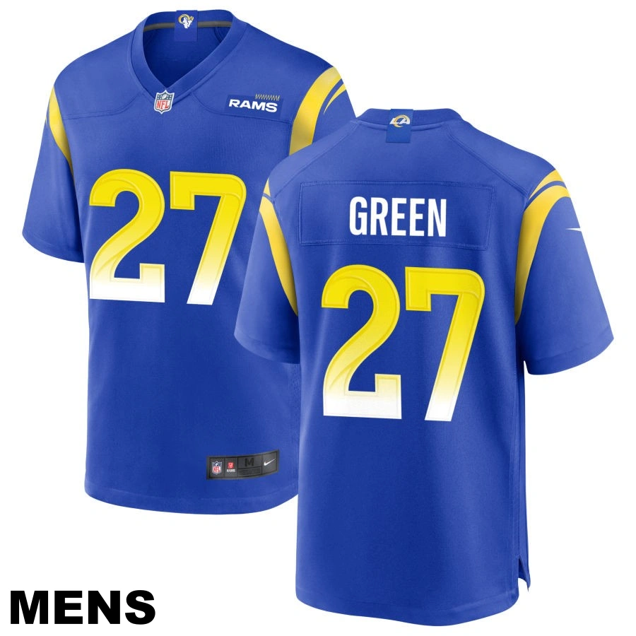 Men's Los Angeles Rams #27 A.J. Green Royal Game Jersey Men's Los Angeles Rams #27 A.J. Green Royal Game Jersey