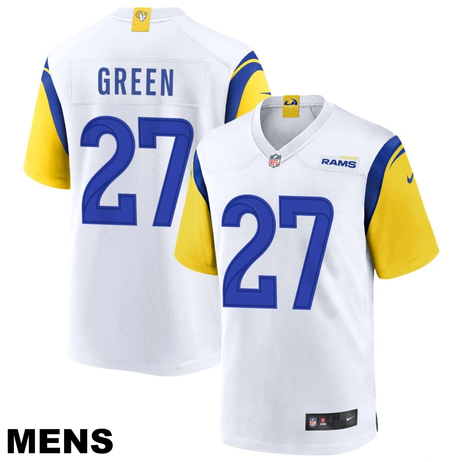 Men's Los Angeles Rams #27 A.J. Green White Alternate Jersey Men's Los Angeles Rams #27 A.J. Green White Alternate Jersey