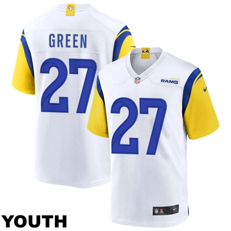 Youth Los Angeles Rams #27 A.J. Green White Alternate Jersey Youth Los Angeles Rams #27 A.J. Green White Alternate Jersey