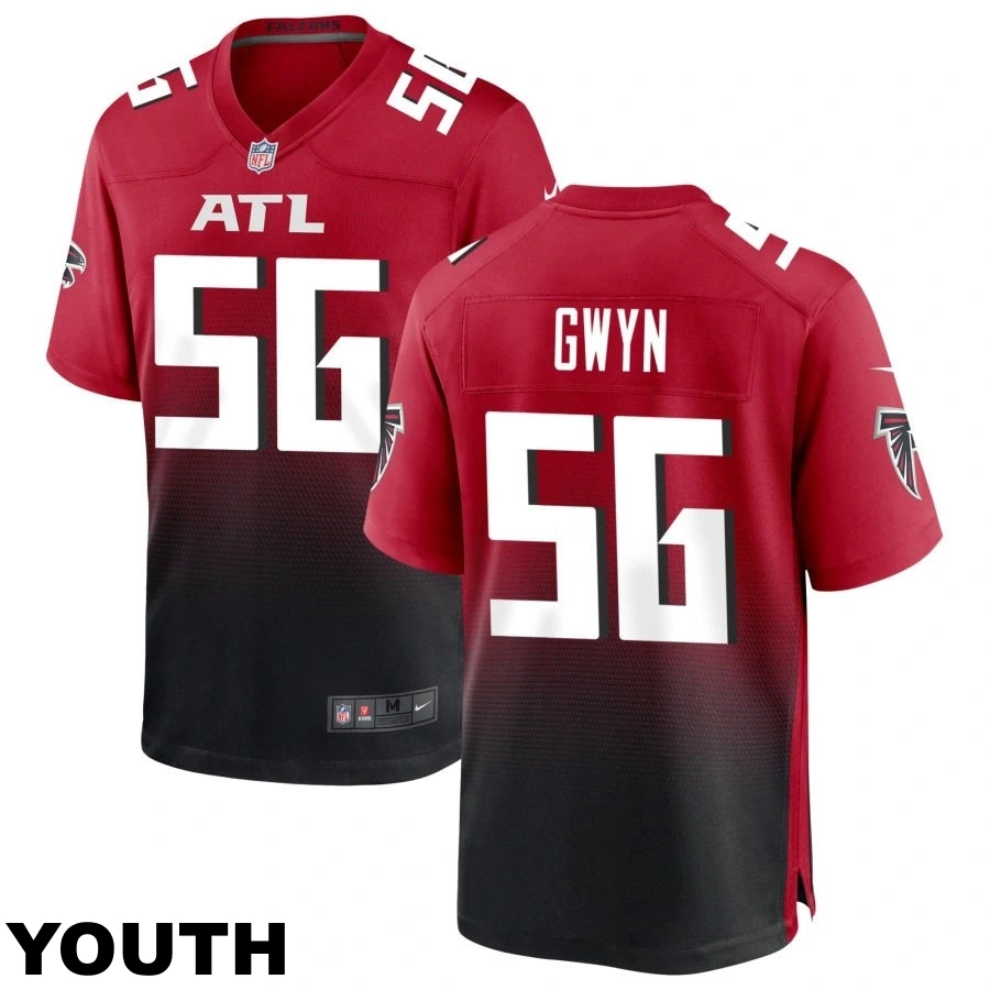 Youth Atlanta Falcons #56 Jovaughn Gwyn Red Alternate Game Jersey