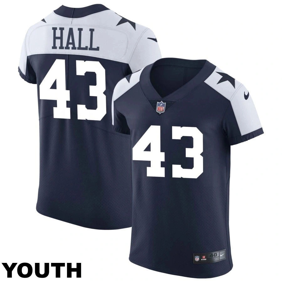 Youth Dallas Cowboys #43 Kemon Hall Navy Alternate Vapor Elite Jersey Youth Dallas Cowboys #43 Kemon Hall Navy Alternate Vapor Elite Jersey