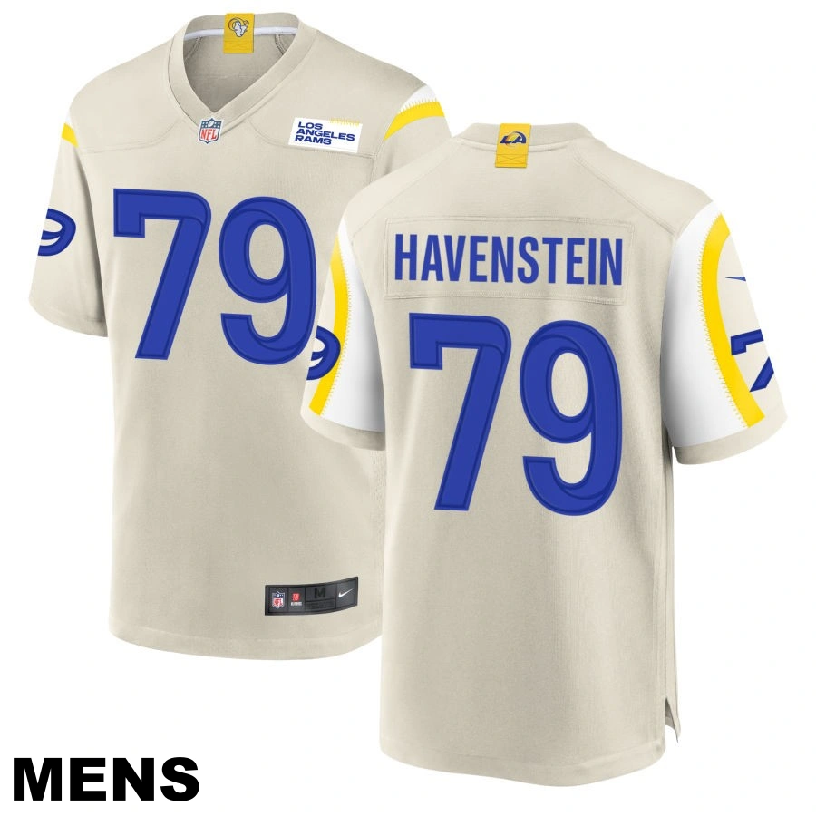 Men's #79 Rob Havenstein Los Angeles Rams Bone Game Jersey Men's #79 Rob Havenstein Los Angeles Rams Bone Game Jersey