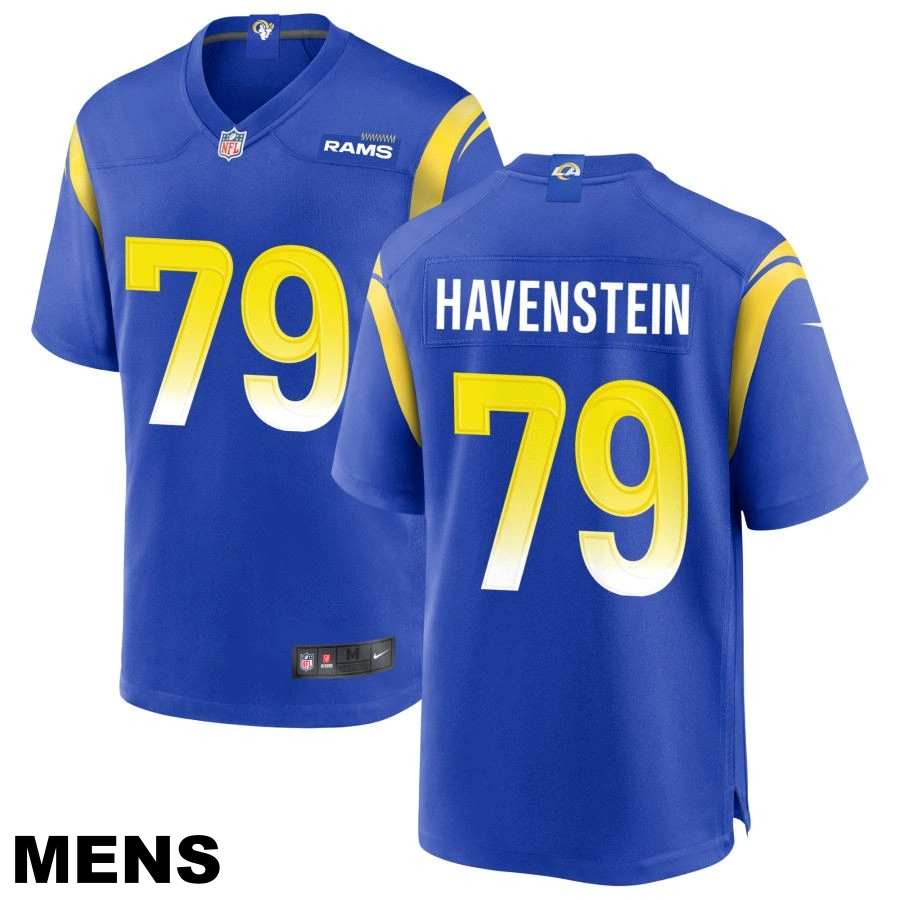 Men's Los Angeles Rams #79 Rob Havenstein Royal Game Jersey Men's Los Angeles Rams #79 Rob Havenstein Royal Game Jersey