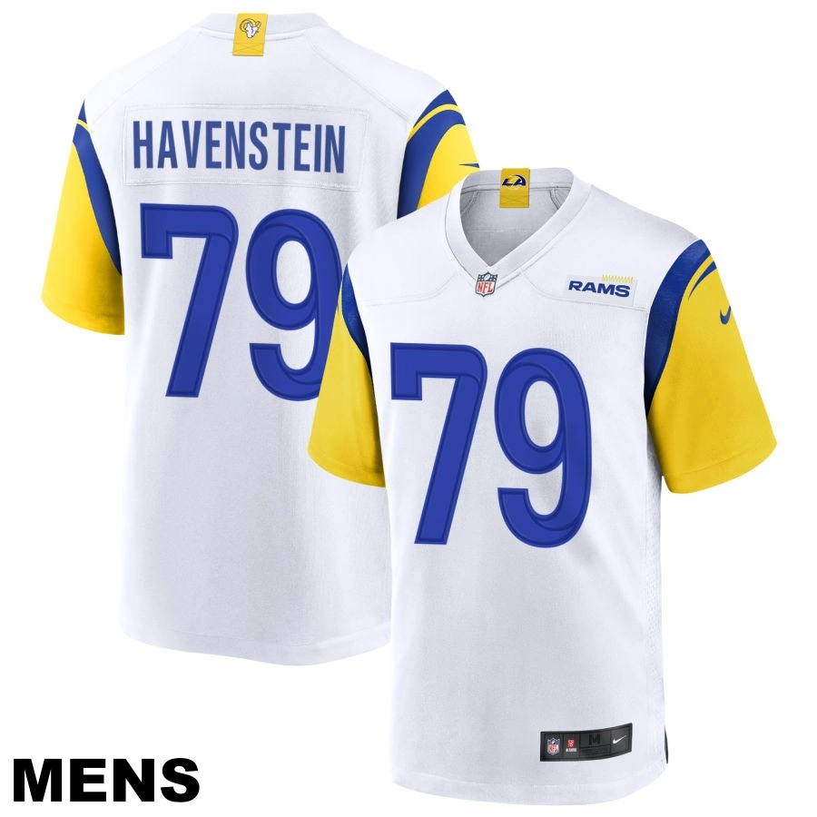 Men's Los Angeles Rams #79 Rob Havenstein White Alternate Jersey Men's Los Angeles Rams #79 Rob Havenstein White Alternate Jersey