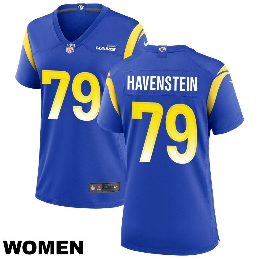 Women's #79 Rob Havenstein Los Angeles Rams Royal Game Jersey