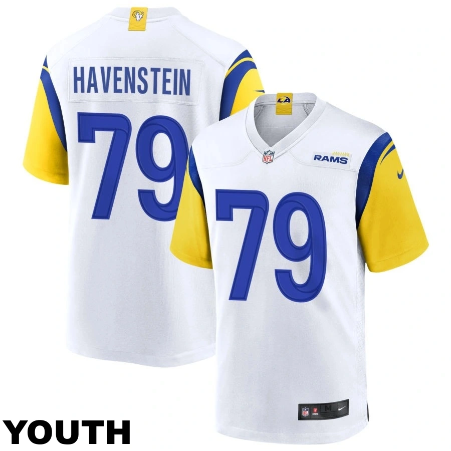 Youth Los Angeles Rams #79 Rob Havenstein White Alternate Jersey Youth Los Angeles Rams #79 Rob Havenstein White Alternate Jersey