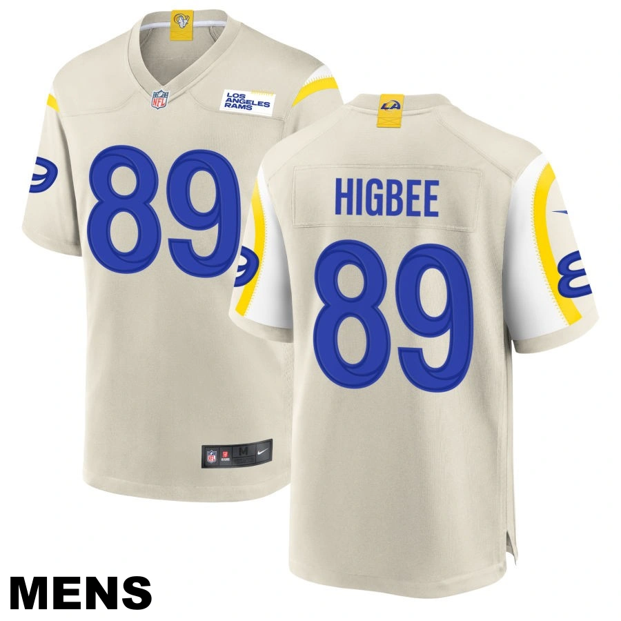 Men's #89 Tyler Higbee Los Angeles Rams Bone Game Jersey Men's #89 Tyler Higbee Los Angeles Rams Bone Game Jersey